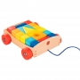 Goki Drevený vozík s farebnými kockami 58719-1