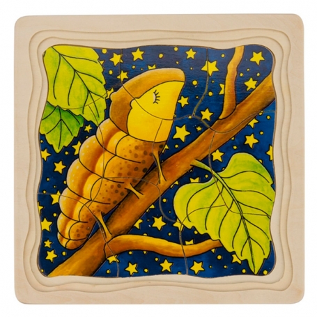 Goki Viacvrstvové puzzle Húsenica, 44 dielikov {PRODUCT_REFERENCE}-1