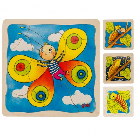 Goki Viacvrstvové puzzle Húsenica, 44 dielikov {PRODUCT_REFERENCE}-1