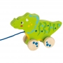Goki Drevená hračka na ťahanie Dinosaurus 54892-1