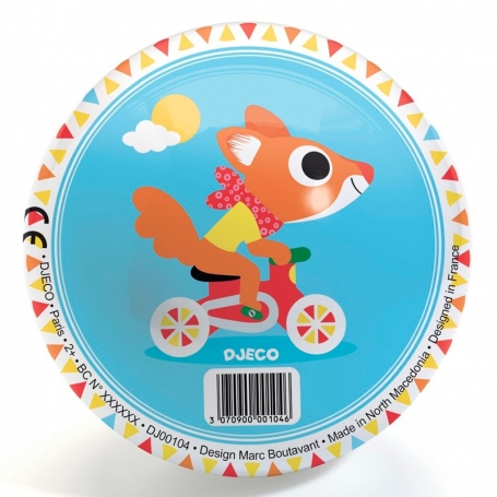 Djeco Detská lopta Veselé zvieratká 12cm DJ00104-1