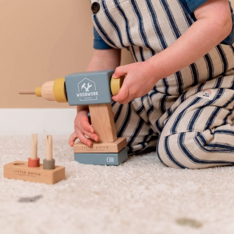 Little Dutch Detská drevená vŕtačka {PRODUCT_REFERENCE}-1
