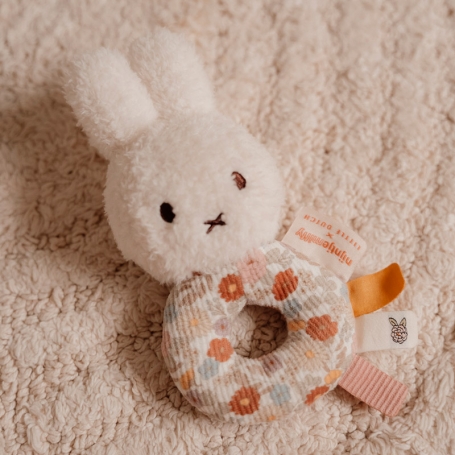 Little Dutch Mäkká hrkálka zajačik Miffy Kvety NIJN761LD-1