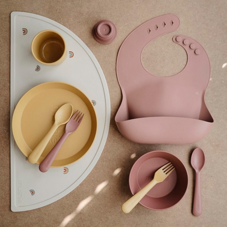 Mushie Detská silikónová lyžička Soft Lilac 2ks MSS204-1