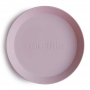 Mushie Detský okrúhly tanier Soft Lilac 2ks DPC8012-1