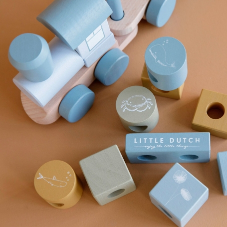 Little Dutch Drevený vláčik Ocean Blue 8036LD-1