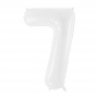 PartyDeco Fóliový balón Číslo 7 biely 86cm {PRODUCT_REFERENCE}-1