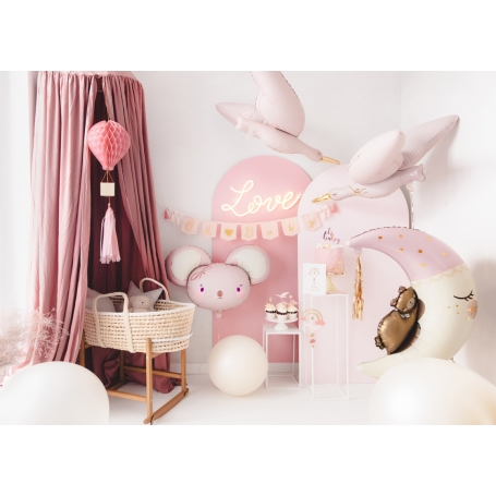 PartyDeco Fóliový balón Macko na mesiaci 80x98cm {PRODUCT_REFERENCE}-1