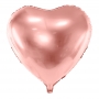 PartyDeco Balónik fóliový Srdce ružové zlato 61cm {PRODUCT_REFERENCE}-1