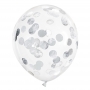PartyDeco Balóny so striebornými konfetami 30cm 6ks {PRODUCT_REFERENCE}-1