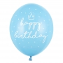 PartyDeco Balóny Happy Birthday Modrý mix 30cm 6ks {PRODUCT_REFERENCE}-1