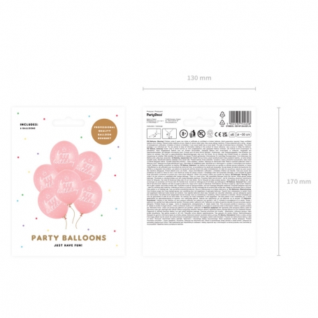 PartyDeco Balóny Happy Birthday Ružový mix 30cm 6ks SB14P-244-081J-6-1