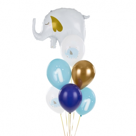 PartyDeco Balóny One Modrý mix 30cm 6ks SB14P-322-001J-6-1