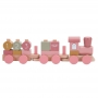 Little Dutch Nastrkovací drevený vláčik Pink Flowers 8035LD-1