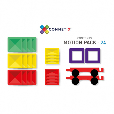 Connetix Magnetická stavebnica Rainbow Motion Pack 24ks CON-EU-24C-1