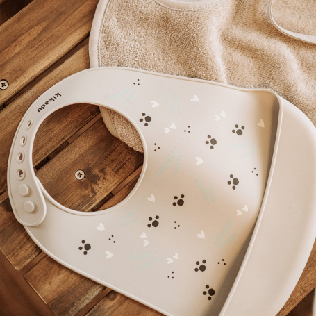 Kikadu Silikónový podbradník Panda Silver Grey {PRODUCT_REFERENCE}-1