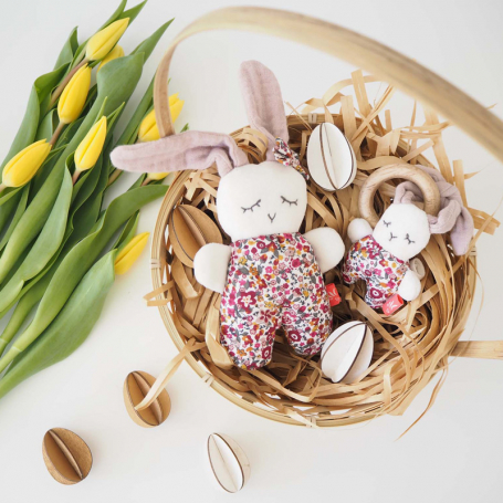 Kikadu Hrkálka Zajačik z bio bavlny {PRODUCT_REFERENCE}-1