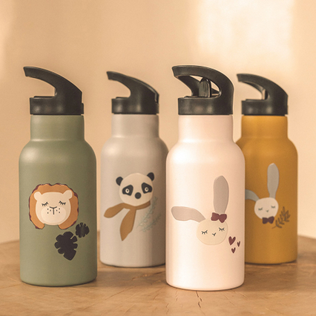 Kikadu Detská termofľaša Panda Silver Grey 350ml {PRODUCT_REFERENCE}-1