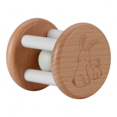Little Dutch Drevená hrkálka Gulička v klietke Baby Bunny 8860LD-1