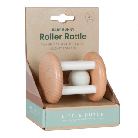Little Dutch Drevená hrkálka Gulička v klietke Baby Bunny 8860LD-1
