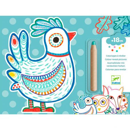 Djeco Magické vyfarbovanie farbičkou Lesní kamaráti {PRODUCT_REFERENCE}-1