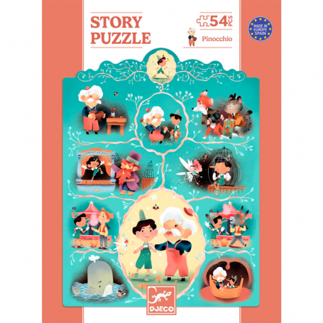Djeco Rozprávkové puzzle Pinocchio, 54 dielikov {PRODUCT_REFERENCE}-1