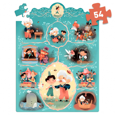 Djeco Rozprávkové puzzle Pinocchio, 54 dielikov {PRODUCT_REFERENCE}-1