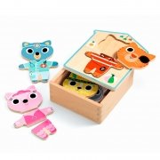 Djeco Drevené puzzle Dressup mix DJ01678-1