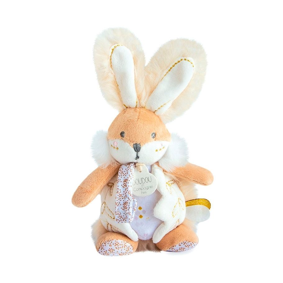 Doudou Hrkálka Zajačik s pútkom na cumlík {PRODUCT_REFERENCE}-1