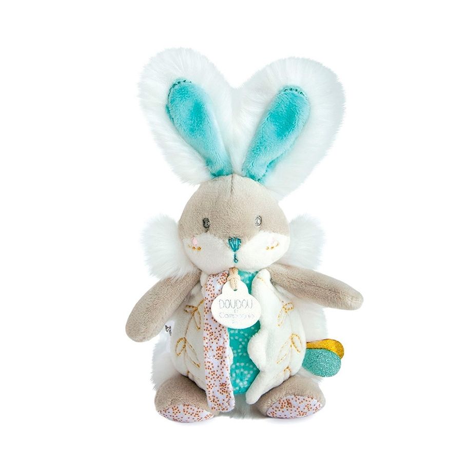 Doudou Hrkálka Zajačik s pútkom na cumlík {PRODUCT_REFERENCE}-1