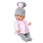 Asi Bábika bábätko Bomboncín 20cm, v ružovo-sivom obleku 0114020-1