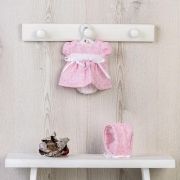 Asi Ružové šaty s čapicou pre bábätko Gordi 28cm {PRODUCT_REFERENCE}-1