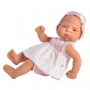 Asi Realistické bábätko Lucía 42cm, v bielych šatách s čapicou 0324770-1