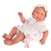 Asi Realistické bábätko Mária 43cm, v ružovom s čapicou 0364580-1