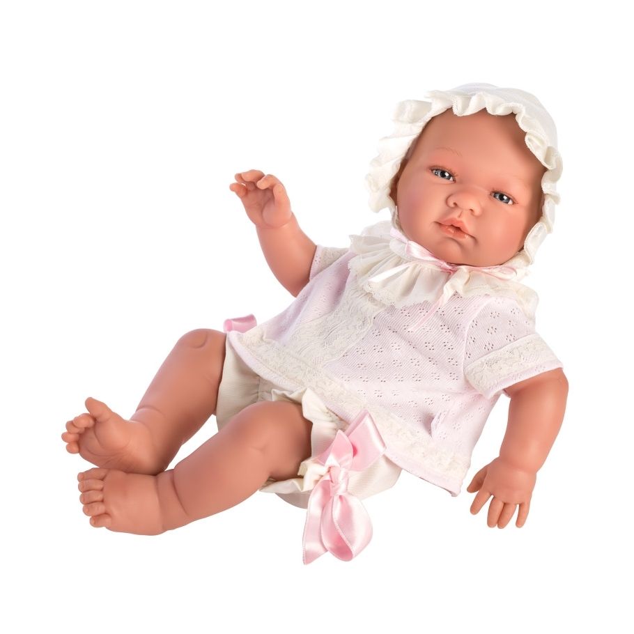 Asi Realistické bábätko Mária 43cm, v ružovom s čapicou {PRODUCT_REFERENCE}-1