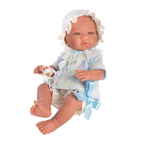 Asi Realistické bábätko Pablo 43cm, v modrom s čapicou {PRODUCT_REFERENCE}-1