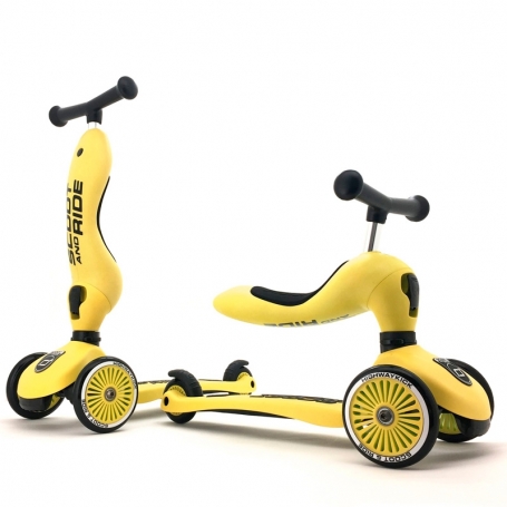 Scoot & Ride Odrážadlo kolobežka 2v1 Highwaykick 1 lemon {PRODUCT_REFERENCE}-1