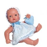 Asi Bábika bábätko Gordi 28cm, v modrých šatách s hrkálkou 0153680-1
