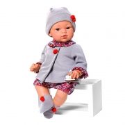 Asi Bábika bábätko Koke 36cm, v sivom oblečení {PRODUCT_REFERENCE}-1
