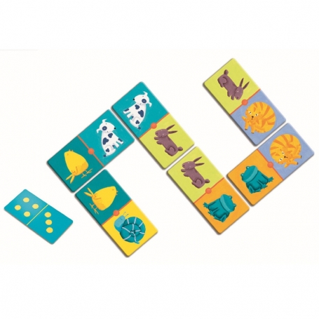 Djeco Domino Farebné zvieratká DJ08111-1