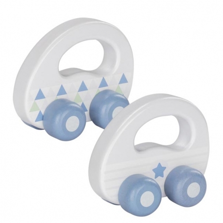 Goki Goki Drevené auto pre najmenších modré 55869-1