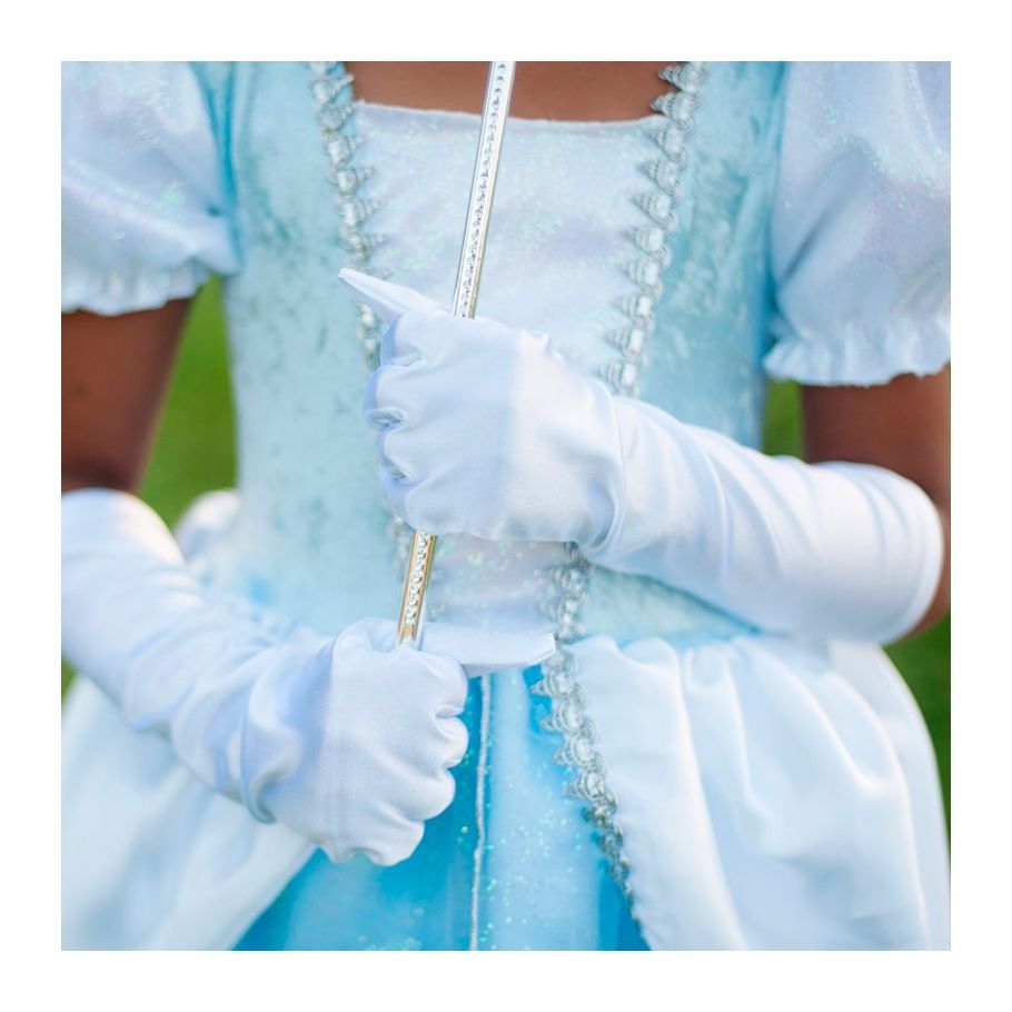 Great Pretenders Karnevalové rukavice Princezná, biele 22600-1