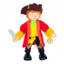 Goki Flexible puppet pirate captain 51620-1