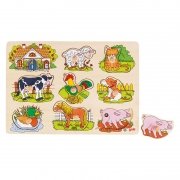 Goki Zvukové puzzle Farma, 8 dielikov 57895-1