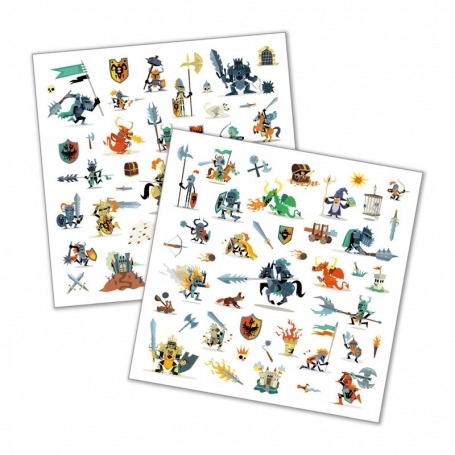 Djeco Samolepky Rytierska bitka 160ks DJ08886-1