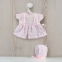 Asi Ružové šaty s čapicou pre bábätko Oli 30cm 3455350-1