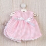 Asi Ružové kockované šaty pre bábätko Bomboncín 20cm 3114640-1