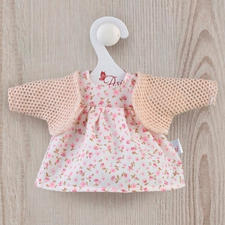 Asi Kvetinové šaty pre bábiky 20cm a pletené bolerko {PRODUCT_REFERENCE}-1